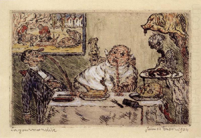 James Ensor Gluttony china oil painting image